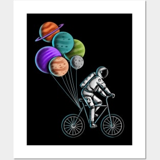 Astronaut Bicycle Posters and Art